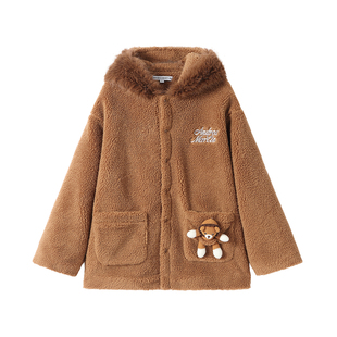 棕色毛绒小狮子外套 2025AW Andrea Martin
