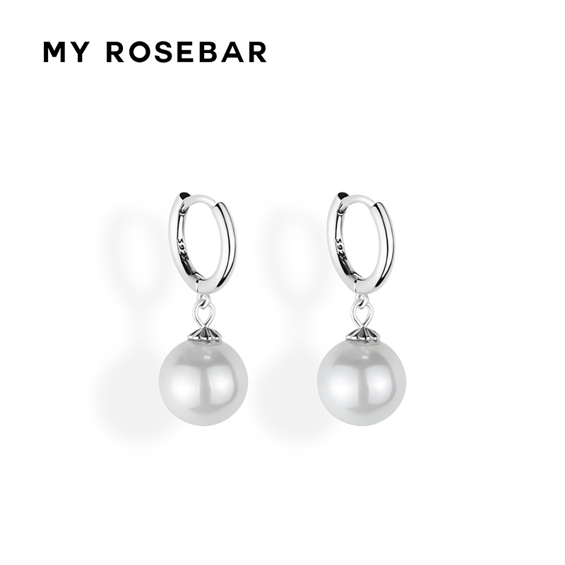 My Rosebar官方店设计师品牌 Aspen-S耳环925纯银贝珠