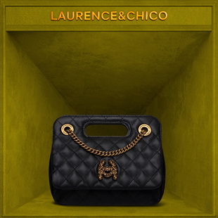 Laurence Chico 黑色牛皮牛奶盒包