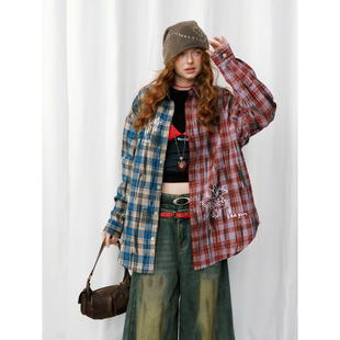 流浪之歌撞色格子衬衫 25AW Season Cloud