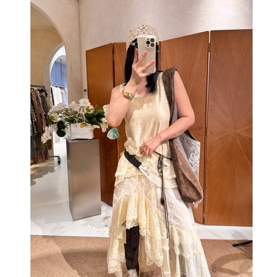 Shelle Artiste 2025AW 流浪风蕾丝背心连衣裙