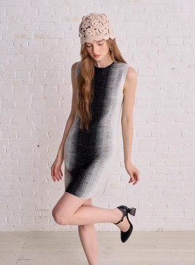 Aimme sparrow25FW 黑白渐变连衣裙