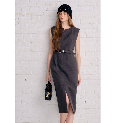 Aimme sparrow25FW 灰色收腰连衣裙