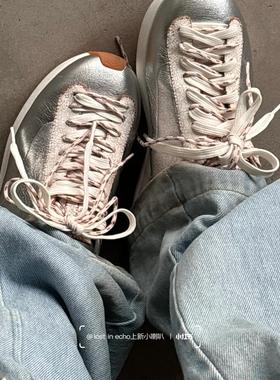 lost in echo2025春夏新款时尚真皮厚底增高阿甘鞋运动休闲鞋女