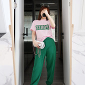 Ports1961宝姿走秀系列19春夏新款 清货折 大logo字母粉色T恤女