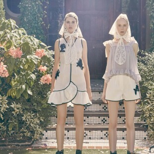 泰国设计师3D立体花朵黑白复古无袖 LaBoutique 连衣裙 4折清货