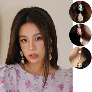 【国现】Ports1961宝姿新款罗马雕像宝石耳饰耳钉复古气质