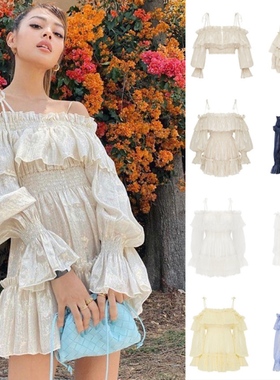 【清货折半裙68】Alice mccall多色一字肩连体裤半身裙