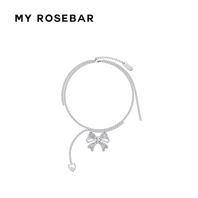 My Rosebar官方原创小众设计Hazel高级感时尚链条蝴蝶结项链颈链