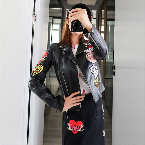 国现半身裙Glamorous刺绣机车