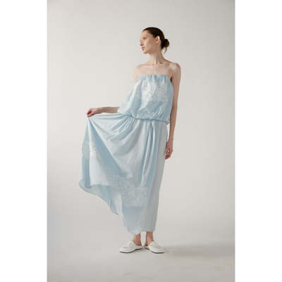 现货NONETONE · 缀影挽歌绣花抹胸 花苞碎褶连衣裙