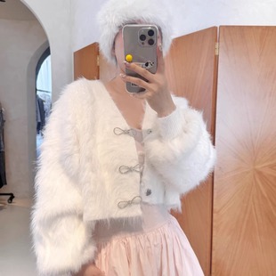 白色钻饰蝴蝶结开衫 惊喜三折 date first 国现折