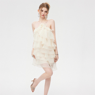 Aimme sparrow 官方授权2024夏季新款挂脖立体蝴蝶蛋糕裙合集