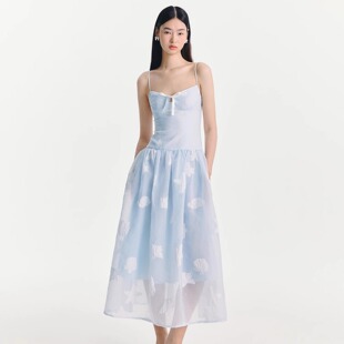 提花收身吊带连衣裙 25SS ESTER HSU