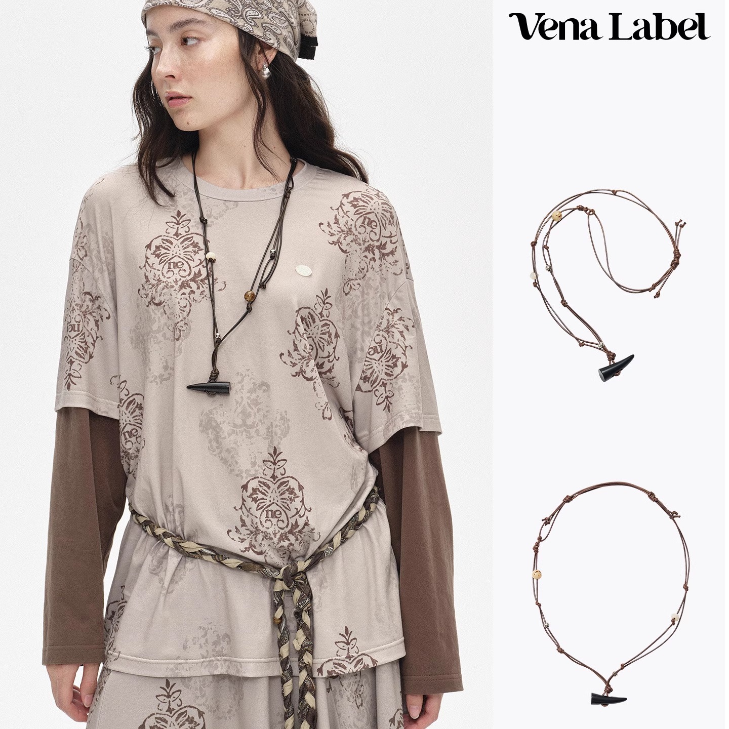 Vena Label 25FW秋季新款 牛角扣项链设计感小众民族风配饰吊坠