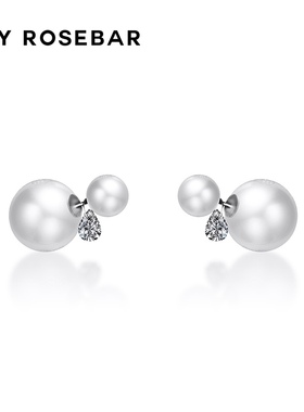 My Rosebar 官方店 设计师品牌 Phantasy高级925纯银珍珠简约耳环