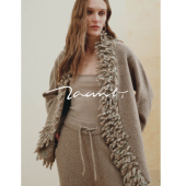 Zaanli暂离 外套 25秋冬新品 皮草感拼边立体针织开衫