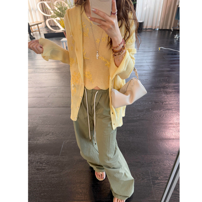 【设计师女装】ODTD26春夏新款羊毛花朵刺绣针织开衫女繁花意趣风