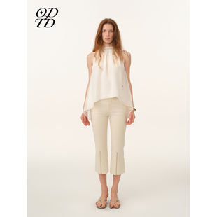 不规则挂脖系带上衣套装 ODTD26春夏新款 女原野诗意 设计师女装