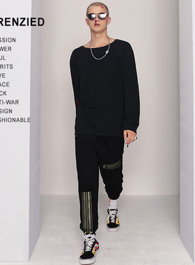 【清货折裤SM】LOST GENERAL春夏黑色运动裤松紧腰休闲裤男女同款