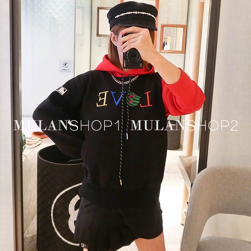 国现欧阳新品黑色街头印花卫衣