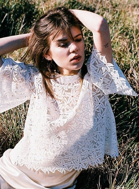 【清货折】Steviemay ISLA Talulah雏菊衬衫拼色连衣裙一字肩上衣