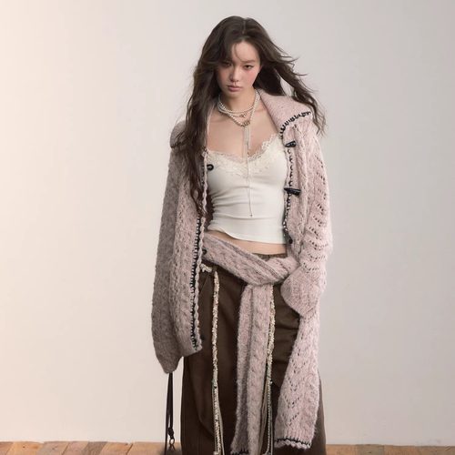 VIAPITTI 25AW 重工加厚混纱毛织外套