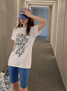 【清货折】设计师SOLD OUT白色时尚logo装饰T恤百搭潮牌上衣短袖