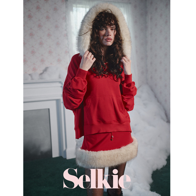 Selkie Collection 圣诞特辑|睡衣派对 车厘子红毛绒卫衣卫裙套装