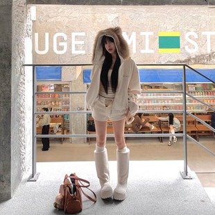 玩偶毛领拉链外套加绒短裤 13DE Doozoo系列 2025AW新款 MARZO