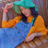 SJYP设计师潮牌橘色卡通字母涂鸦时尚 买手店 国现 卫衣女