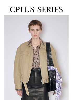 秋冬新品【CPLUS SERIES】分割收腰水洗廓形夹克外套