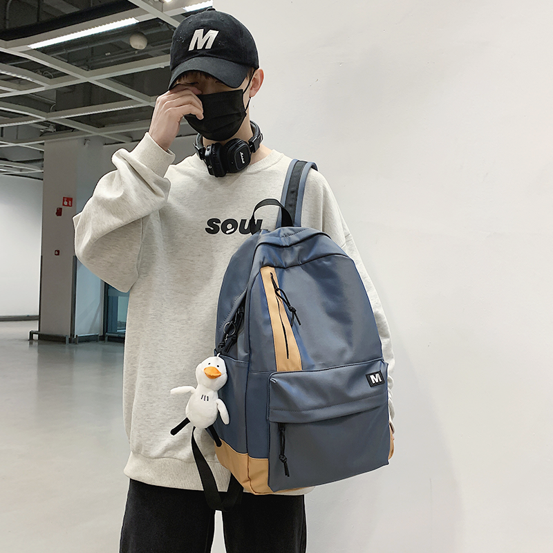 男大学生书包 可放电脑潮酷日系初中生高中背包ins休闲运动双肩包