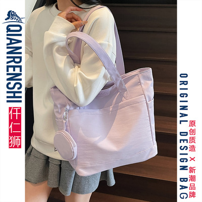 颜值超高的大容量通勤帆布包包