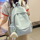 高颜值蓝色系高中生双肩包旅游轻便小背包 书包女生初中生2025新款