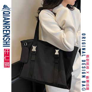 托特包可放14寸电脑女大学生上课包包通勤单肩包大容量轻便手提包