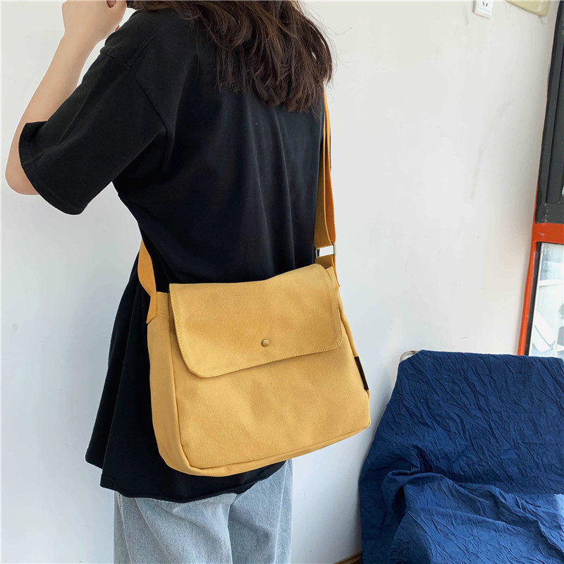 the republic of korea Dongdaemun Inclined shoulder bag canvas schoolbag Simplicity Cold ins Campus Retro literature One shoulder Female bagin the Leather/Lady bags/Men's bag, Ms. bags  category - from Buy2taobao.com to provide professional Taobao agent buy service