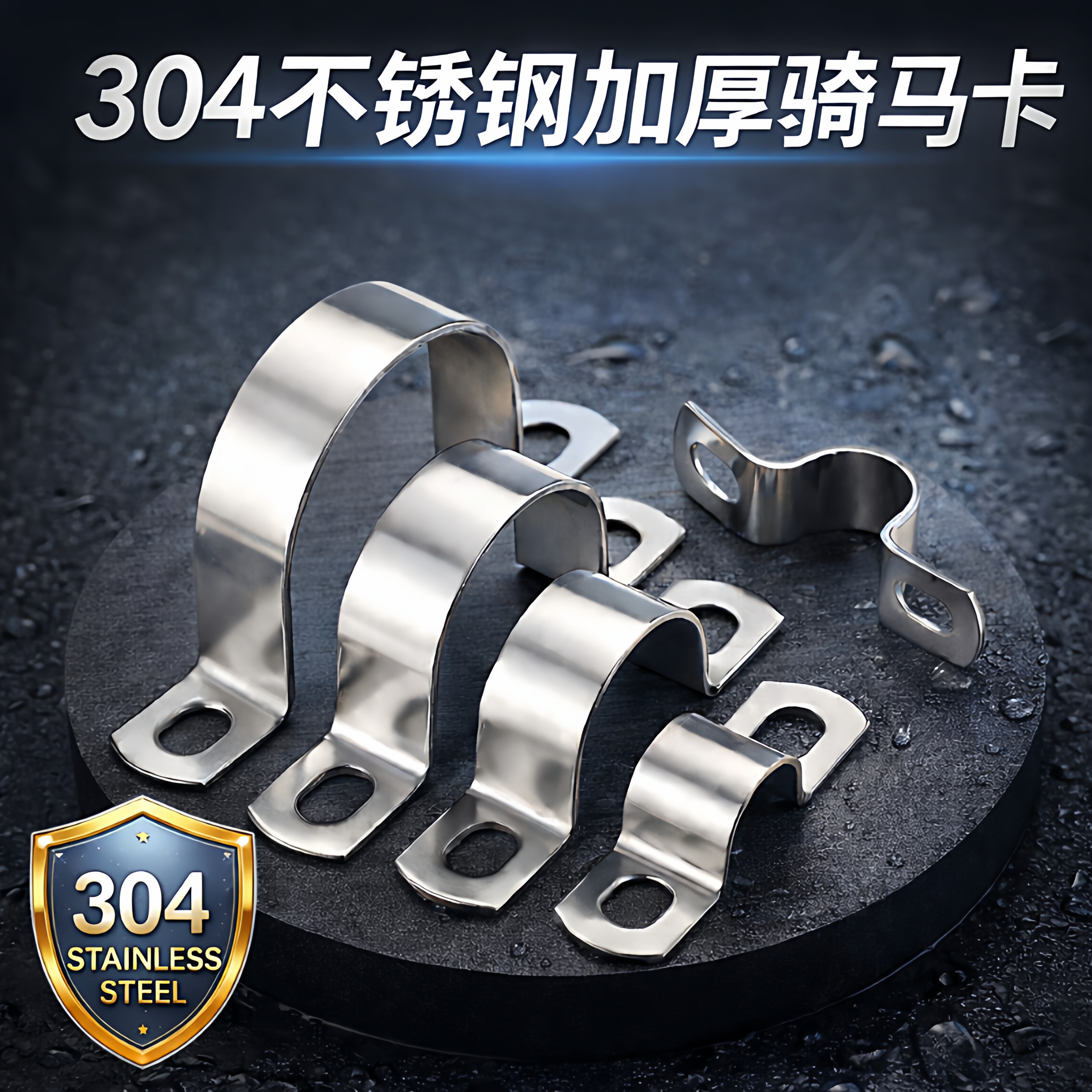 不生锈骑马卡304不锈钢抛光