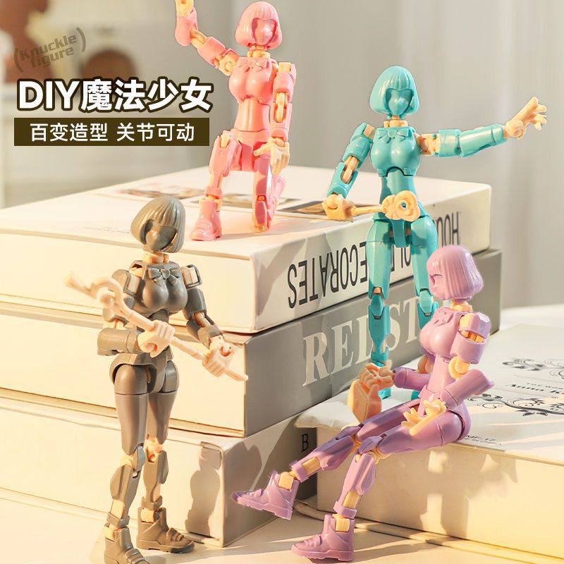 美少女机甲战士关节可动积木机甲人偶女孩创意拼装玩具幸运13人偶,模玩/动漫/周边/娃圈三坑/桌游,DIY手办/兵人/雕像,淘宝优惠券,粉丝福利购,淘宝优惠卷