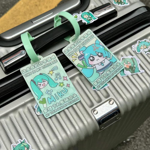初音未来亚克力行李挂牌可爱3寸