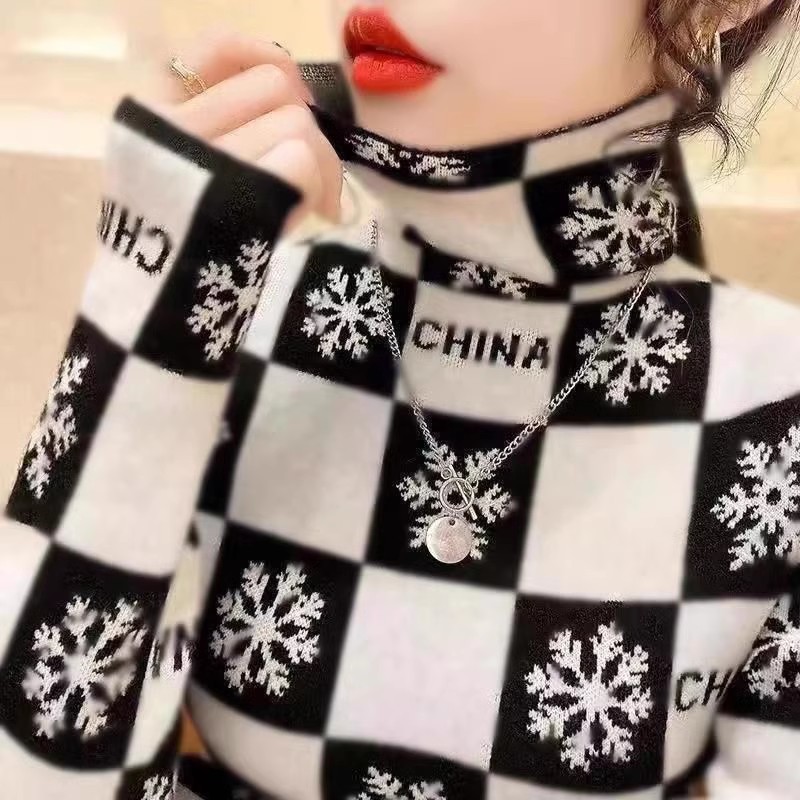 欧货时尚高领堆堆领内搭时尚洋气