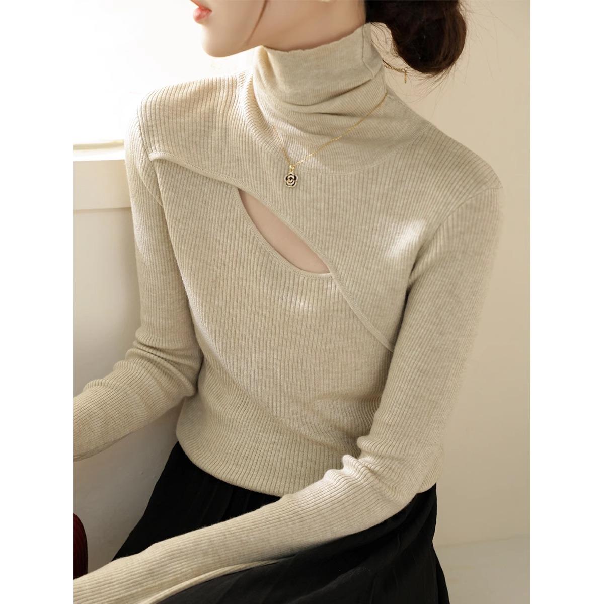 晶巴茵其他套头堆堆领