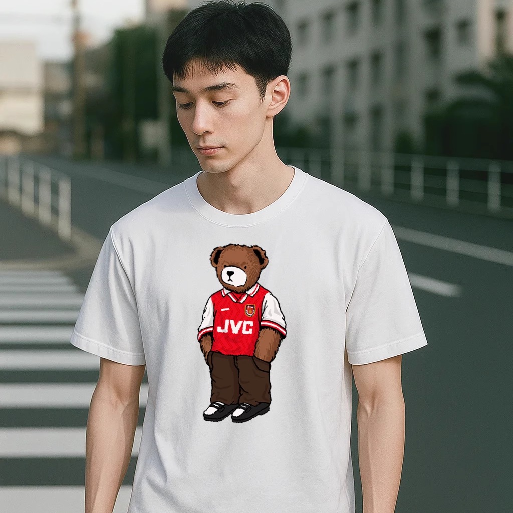 阿森纳JVC球衣小熊 宽松T恤卫衣足球运动球迷周边潮流短袖纯棉