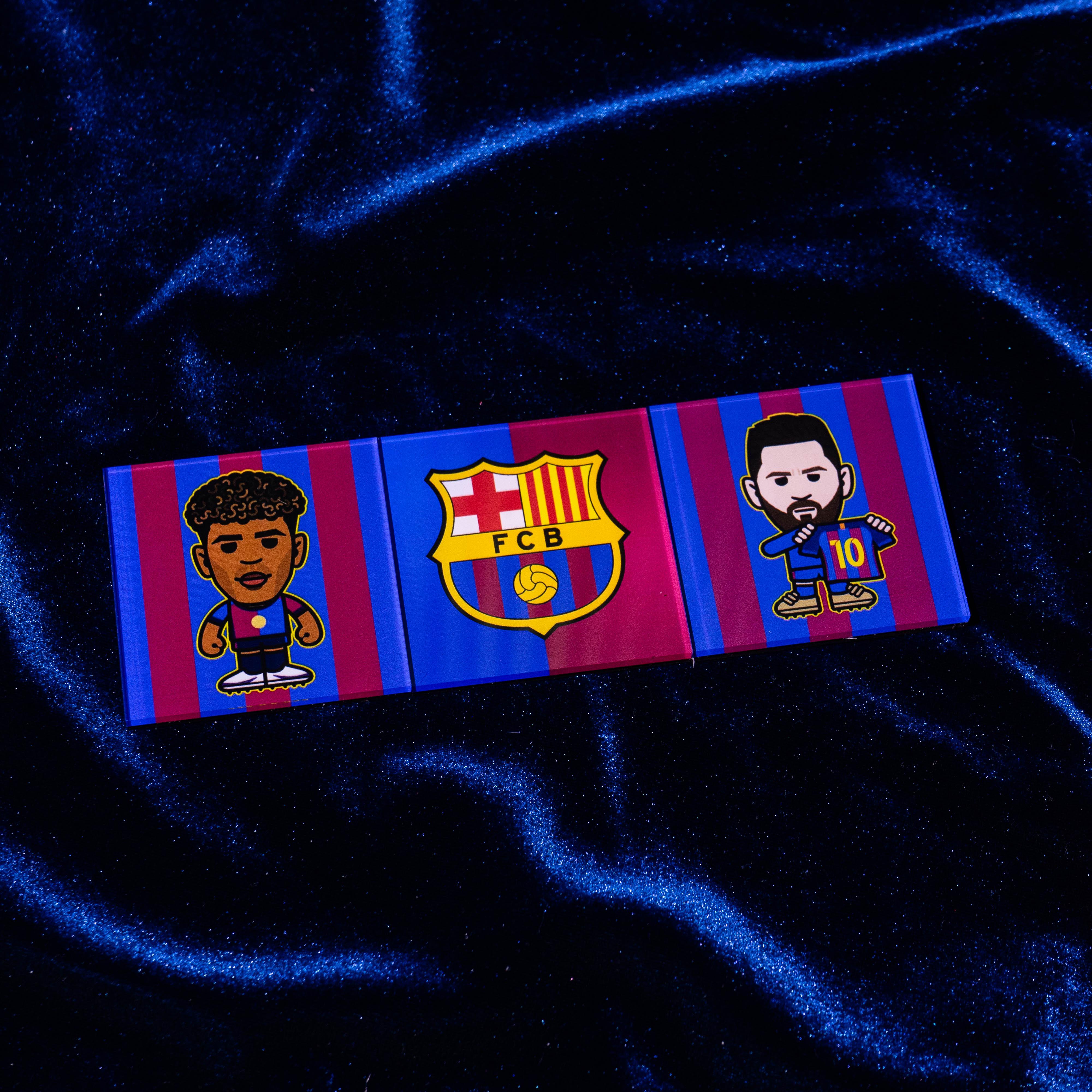 巴萨亚马尔梅西亚克力冰箱贴徽章装饰磁贴创意足球球迷周边用品