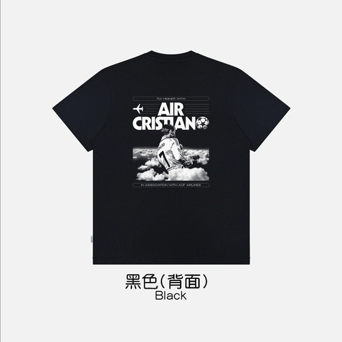 C罗 AIR CRISTIANO 宽松T恤卫衣足球运动球迷周边潮流短袖纯棉