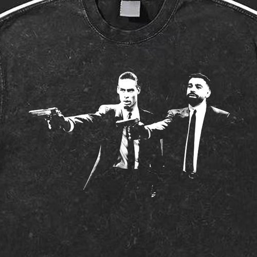 利物浦趣味宽松T恤卫衣足球运动球迷周边潮流短袖纯棉做旧水洗