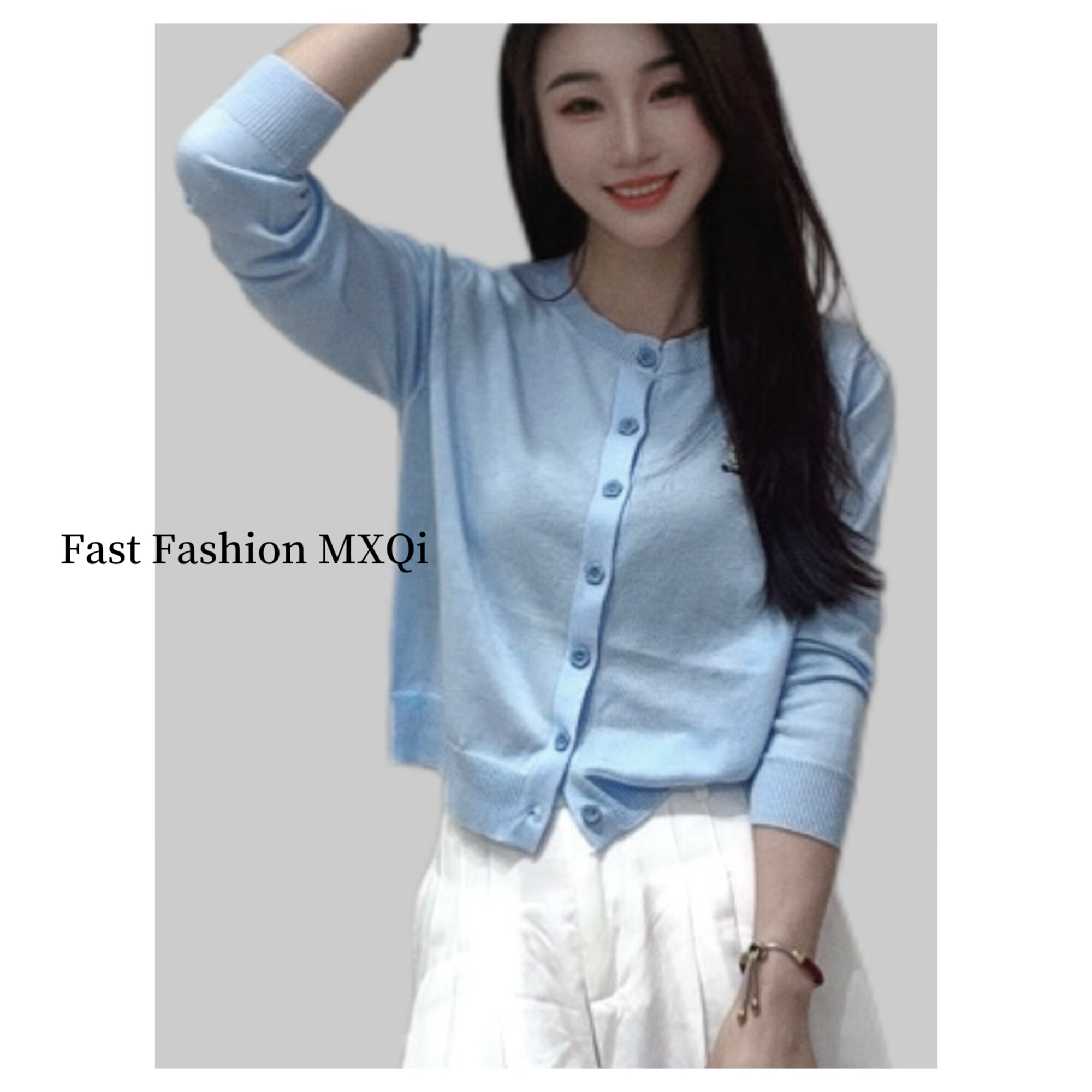 早春韩版简约针织开衫女毛衣2026新款小马刺绣长袖学院风针织上衣