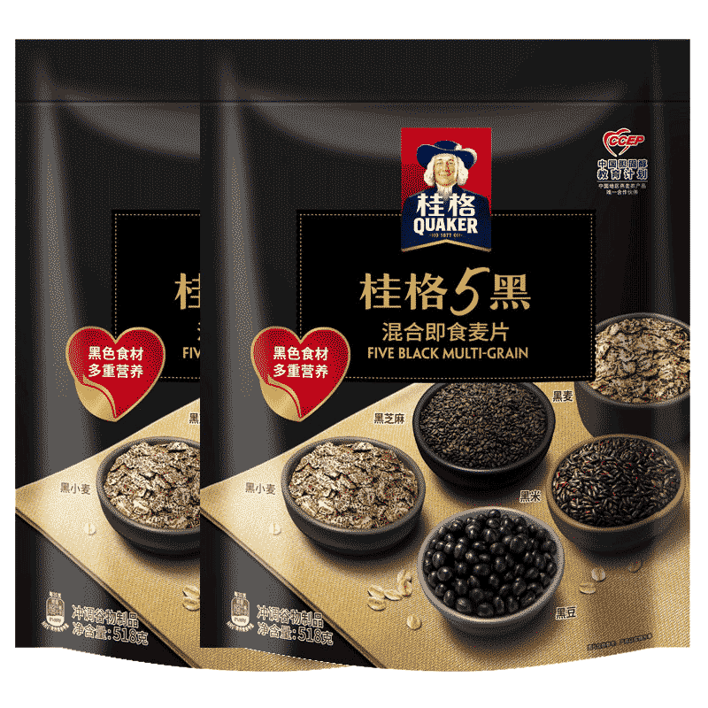 即食518g*2袋早餐代餐杂粮燕麦片
