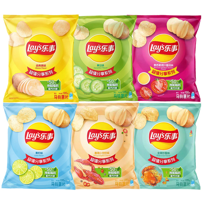 乐事135g大包装薯片休闲零食