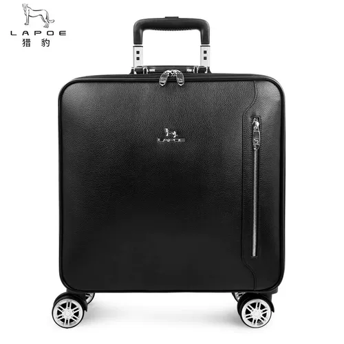 Кожаный универсальный чемодан с молнией, из натуральной кожи, 16 дюймов, воловья кожа, 20 дюймов